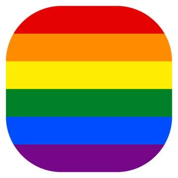 Rainbow Flag in Square Shape Illustrazione stock