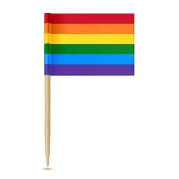 Rainbow Flag Toothpick Stock Illustration
