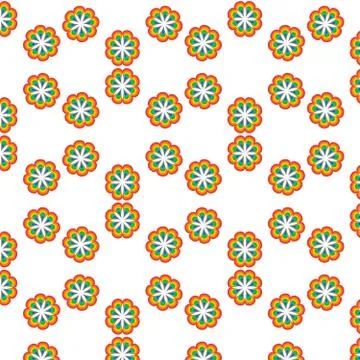 Rainbow flowers pettern/background Stock Illustration