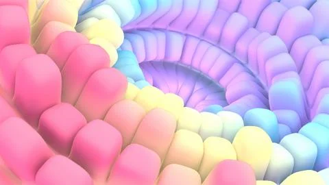 Rainbow flowing curves Stock Illustration