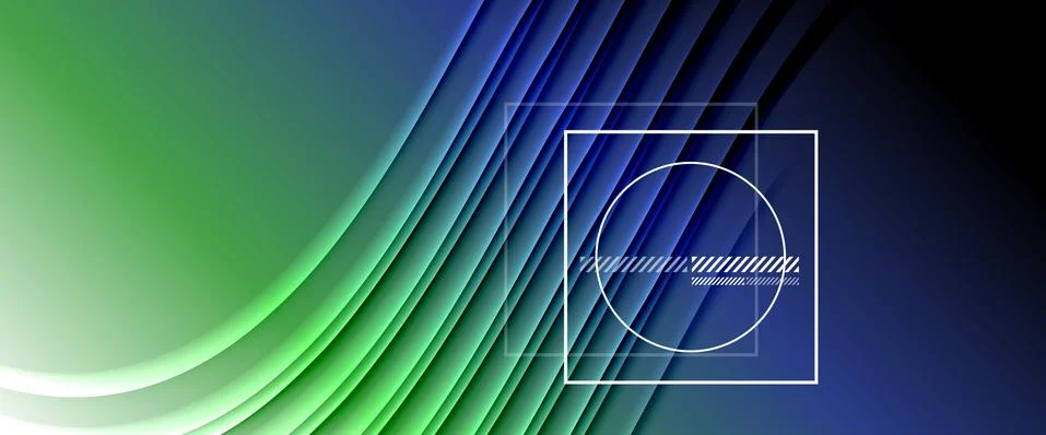 Rainbow fluid gradient background with abstract lines. Colorful geometric 스톡 일러스트