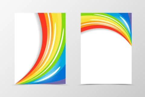 Rainbow flyer template design Stock Illustration