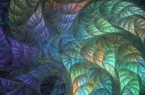 Rainbow foliage whirlwind Stockillustratie