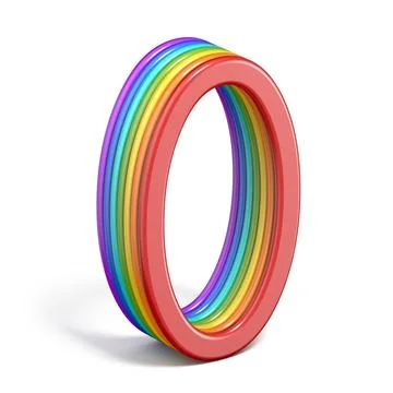 Rainbow font number 0 ZERO 3D Rainbow font number 0 ZERO 3D rendering illu... Stock Photos