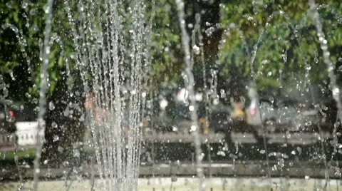 Rainbow in the fountain Stock Footage 64054630