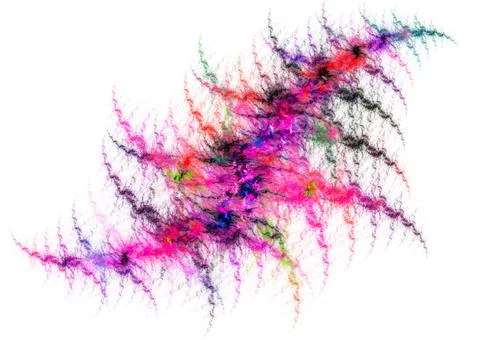 Rainbow fractal in the form of waves. Illustrazione stock