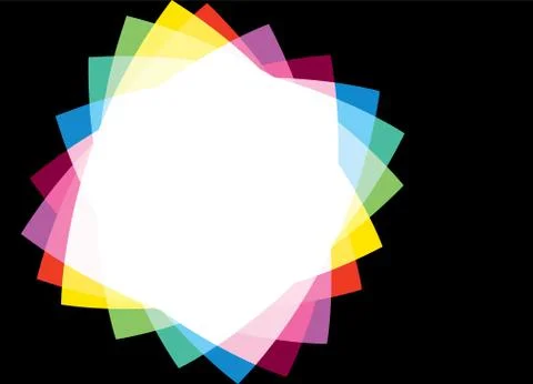 Rainbow frame on a black background Illustration