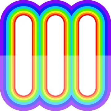 Rainbow frame border long picture vertical colorful Stock Illustration