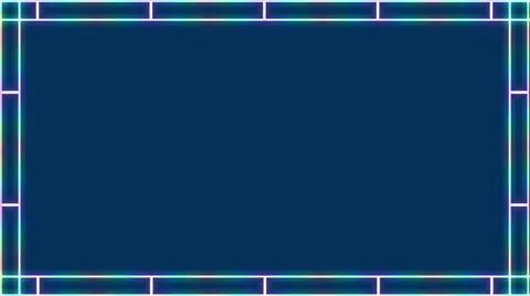 Rainbow frame neon horizontal Stock Footage 302876444