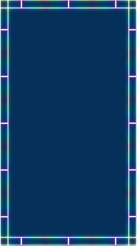 Rainbow frame neon vertical Stock Footage 302876396