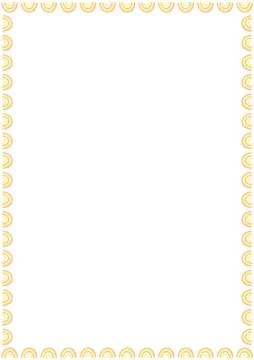 Rainbow frame. Vector empty childish frame for text. Modern Art baby shower g Stock Illustration