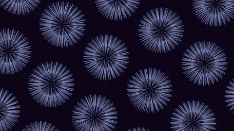 Rainbow futuristic flowers pattern with neon gradient Stock Footage 210189010