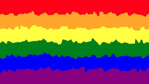 Rainbow gay pride flag background  with a decorative shattered pattern in hig Illustrazione stock