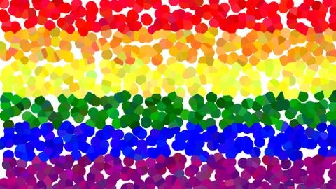 Rainbow gay pride flag background  with a decorative dotted pattern in high r Illustrazione stock