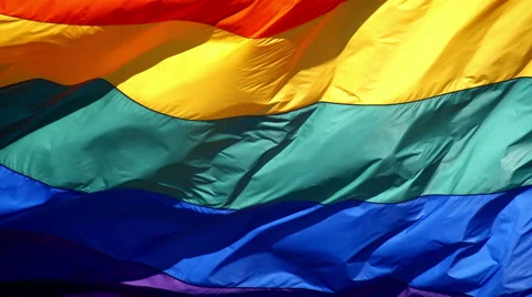 Rainbow Gay Pride Flag 库存影片 65430392