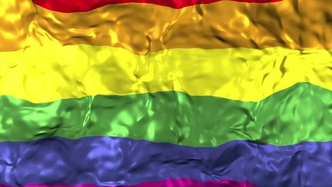 Rainbow Gay Pride Flag Stock Footage 89922293