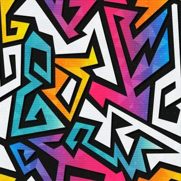 Rainbow geometric seamless pattern Illustrazione stock