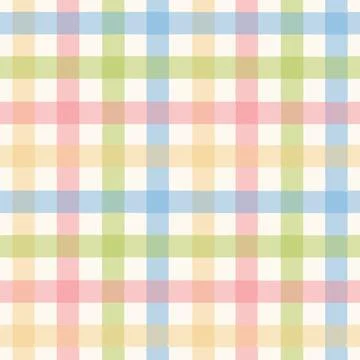Rainbow gingham seamless checkered pattern. Colorful plaid background for t.. Stock Illustration