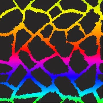 Rainbow giraffe skin vector pattern Illustrazione stock