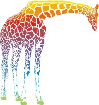 Rainbow giraffe vector Stock Illustration