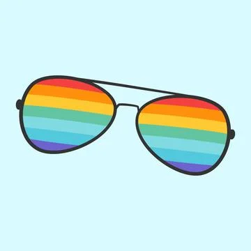 Rainbow Glasses Icon Stock Illustration