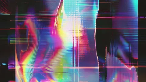 Rainbow Glitch Holographic Distortion Background Stock-Footage 328287642