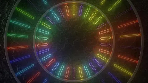 Rainbow glow wall type random Stock Illustration