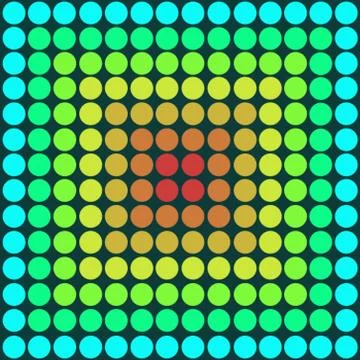Rainbow glowing dot lights seamless pattern template. Vector illustration Stock Illustration
