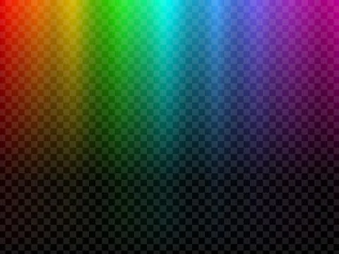 Rainbow glowing light. Northern light polar effect Stock Illustration