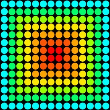 Rainbow glowing neon dot lights seamless pattern template イラスト素材