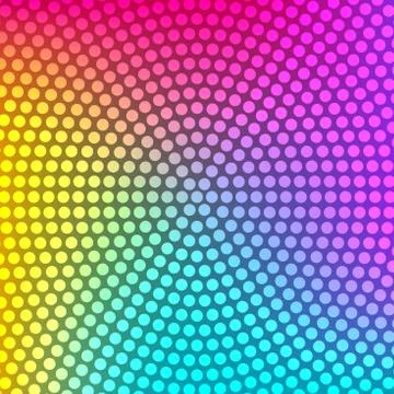 Rainbow gradient background with circular dotted texture Stock Illustration