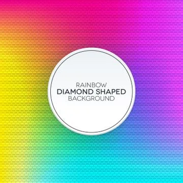 Rainbow gradient background with diamond shaped texture Stock Illustration
