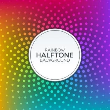 Rainbow gradient background with halftone texture Stock Illustration