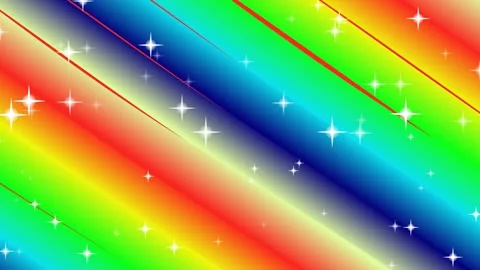 Rainbow Gradient Background with Sparkling Stars. Stock Footage 328999012