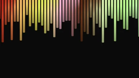 Rainbow Gradient Bars on Black Background. Stock Footage 328998998