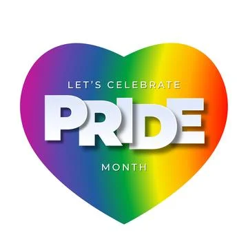 Rainbow Gradient Heart for Pride Month Selebration. Vector Illustration Illustrazione stock
