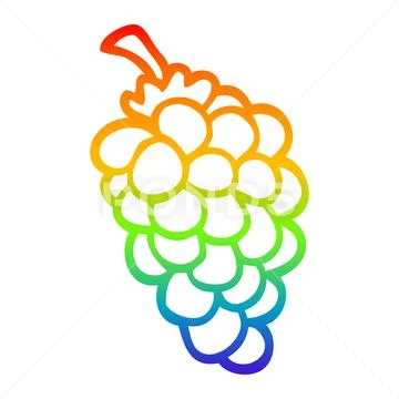 Grape cartoon with four color different simple Vector Image