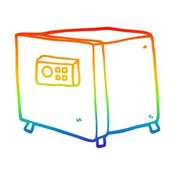 Rainbow gradient line drawing cartoon safe イラスト素材