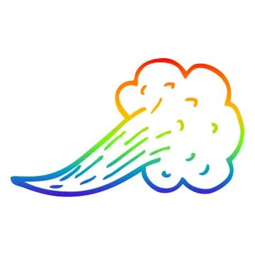 Rainbow gradient line drawing cartoon expression bubble Illustrazione stock