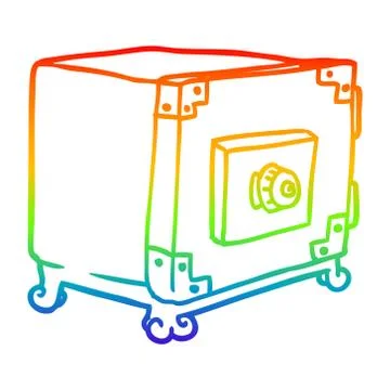 Rainbow gradient line drawing cartoon traditional safe イラスト素材