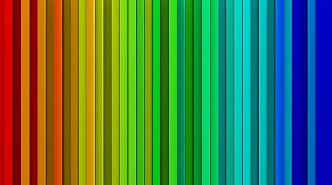 Rainbow gradient lines 3D render loopable animation 4k UHD (3840x2160) Stock Footage 65072067