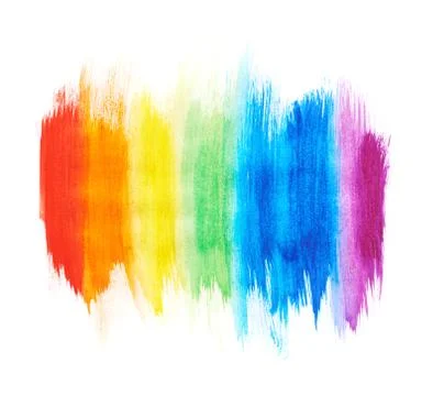 Rainbow gradient made with paint strokes Stock Photos