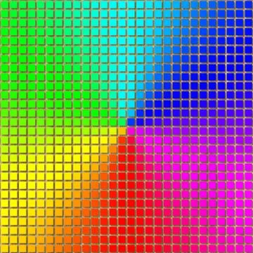 Rainbow gradient pixelated image generated texture Stock Illustration
