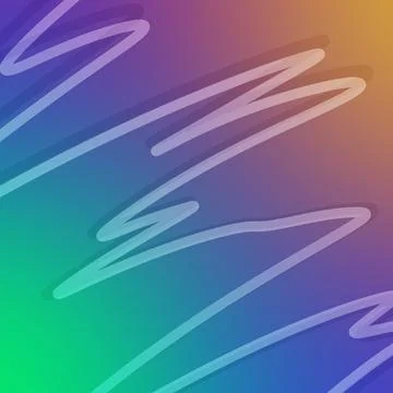 Rainbow Gradient Scribble Line Abstract Background Stock Illustration
