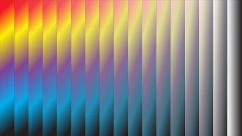 Rainbow gradient stripes on vertical slats background Illustrazione stock
