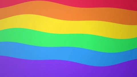 Rainbow Gradient Waves Drifting in Looping Motion Background Stock Footage 348301856