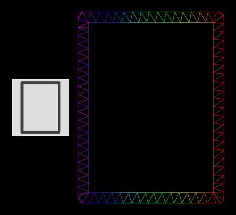 Rainbow Gradiented Polygonal Net Empty Page Icon Stock Illustration