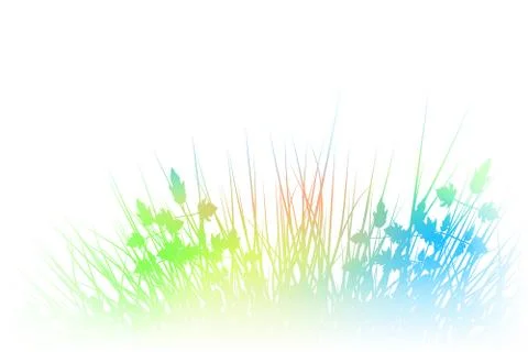 Rainbow grass Stock-Illustration