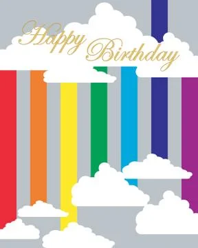 Rainbow greeting card Illustrazione stock