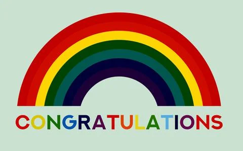 RAİNBOW greeting Stock Illustration